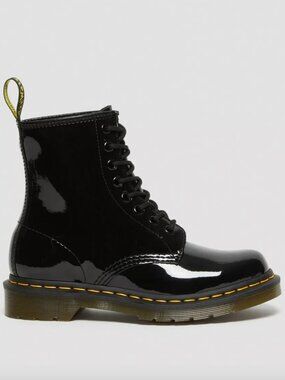 Dr. Martens Classic Black Patent Lthr 1460 Women's Ankle Boots Sz 10-BRAND NEW